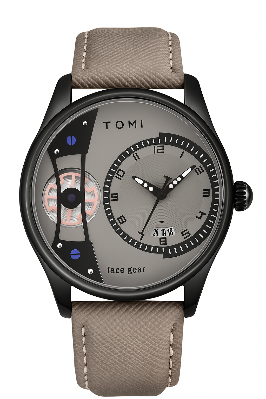 TOMI T-105 Face Gear Dual Strap Luxury Watch