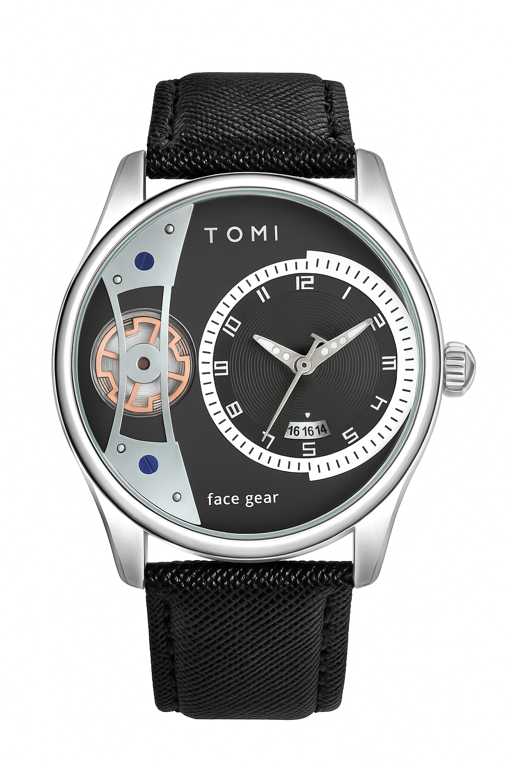 TOMI T-105 Face Gear Dual Strap Luxury Watch