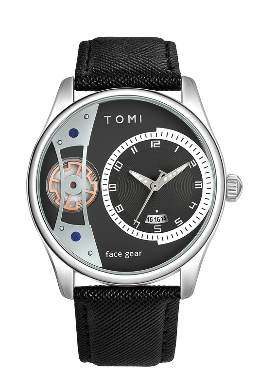 TOMI T-105 Face Gear Dual Strap Luxury Watch