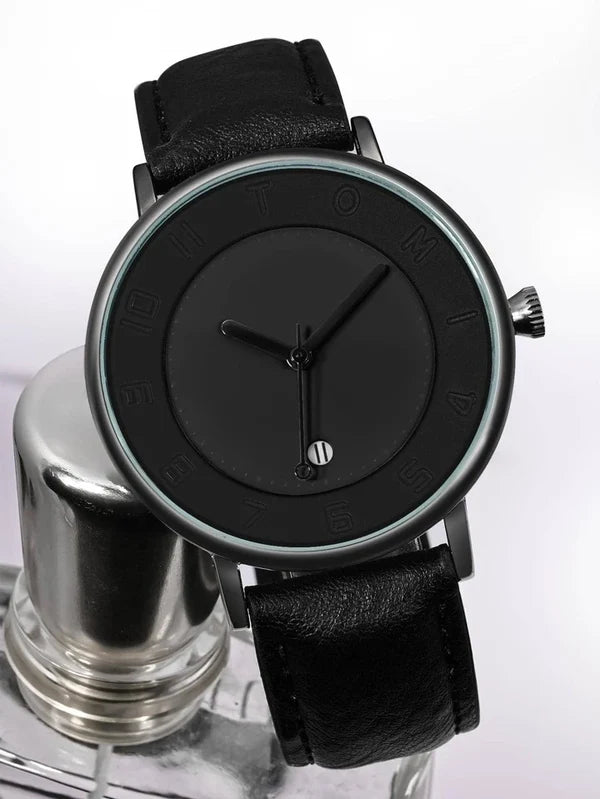 TOMI T-085 Couple Watch Date Quartz Round Dial