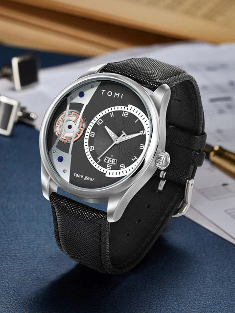 TOMI T-105 Face Gear Dual Strap Luxury Watch