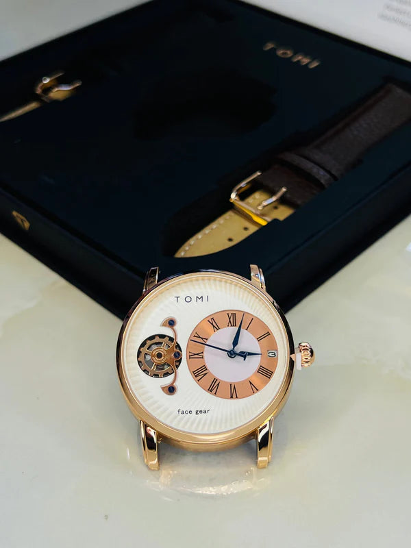 TOMI T-104 Face Gear Dual Strap Watch